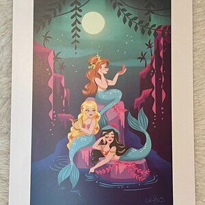 Disney Mermaid Lagoon 11x14 Poster Art Print by Anne Shen